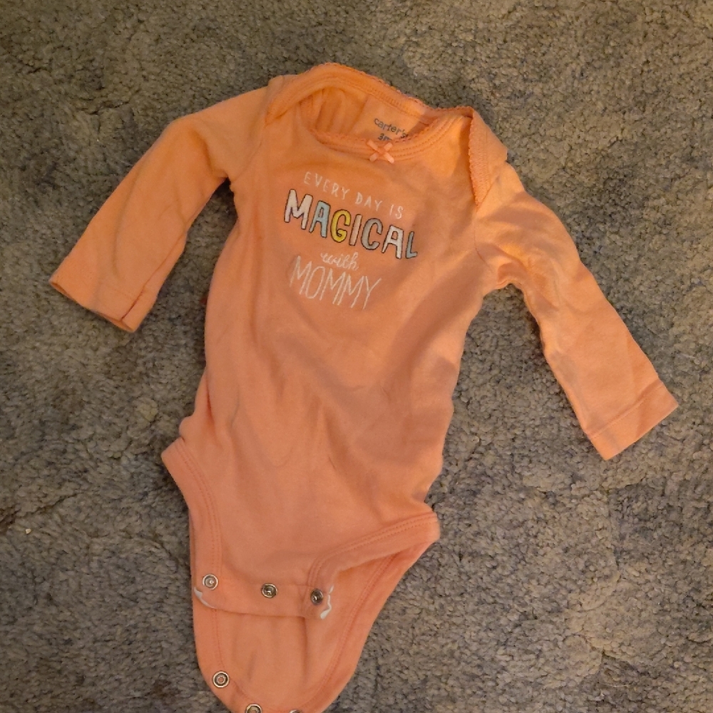 Carter's Pink Long-Sleeve Baby One-Piece - 'Magical with Mommy' Baby 3M